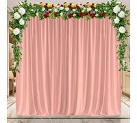 Trimming Shop 3 x 3 Metres Rose Gold Wrinkle-Free Spandex Backdrop Curtain - Polyester Fabric Panel for Baby Showers, Weddings, Parties, and Photography Decoration