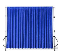 Trimming Shop 3 x 3M Royal Blue Crushed Curtains Soft Touch Velvet Curtain Opaque Finish Backdrop 8cm Rod Pocket Backdrops for Weddings Parties Living Room Lounge & Event Decoration