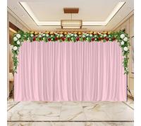 Trimming Shop 3 x 6 Metres Baby Pink Wrinkle-Free Spandex Backdrop Curtain - Polyester Fabric Panel for Baby Showers, Weddings, Parties, and Photography Decoration