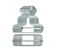 Trimming Shop 30mm Dungaree Buckles Metal Brace Buckles with Rectangular Slider Fastener Tri-Glide Buckles for Suspender, Kids Overalls, Straps, Jumpsuits, Pinafore Dresses, 10pcs