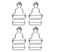 Trimming Shop 30mm Dungaree Buckles Metal Brace Buckles with Rectangular Slider Fastener Tri-Glide Buckles for Suspender, Kids Overalls, Straps, Jumpsuits, Pinafore Dresses, 4pcs