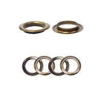 Trimming Shop 30mm Eyelets Rings with Washers, Grommet Eyelets for Tarpaulin, Leather Craft, Repair, Round Curtain Eyelet Rings for DIY, Canvas Holding, Vinyl Banners, Bronze, 100pcs