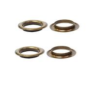 Trimming Shop 30mm Eyelets Rings with Washers, Grommet Eyelets for Tarpaulin, Leather Craft, Repair, Round Curtain Eyelet Rings for DIY, Canvas Holding, Vinyl Banners, Bronze, 10pcs