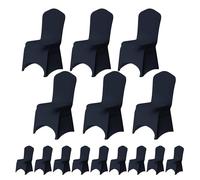 Trimming Shop 30pcs Navy Blue Wedding Chair Covers Stretch Slipcovers