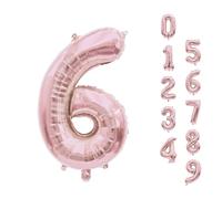 Trimming Shop 32 Inch Large Rose Gold Number 6 Helium & Air Foil Balloon