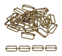Trimming Shop 32mm Triglide Slider Buckle Metal Adjustable Durable Lightweight Slide Buckle for Webbing Straps, Backpack, Fasteners Strap, Pet Collars and Bag Accessories, Bronze, 50pcs