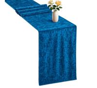 Trimming Shop 33x274CM Crushed Velvet Table Runner Royal Blue, Pack of 1