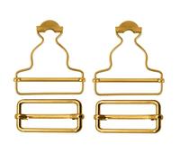 Trimming Shop 35mm Bronze Dungaree Buckles Clip for Brace, 2pcs