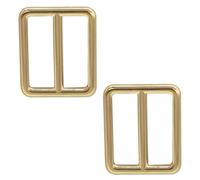 Trimming Shop 35mm Gold Tri - Glide Rectangular Slider Buckle - 2pcs