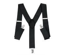 Trimming Shop 35mm Men's Suspender Braces, Adjustable, Black