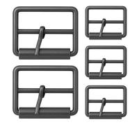 Trimming Shop 35mm Metal Single Prong Roller Buckle Gunmetal, Pack of 5