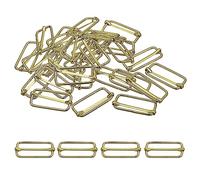 Trimming Shop 38mm Triglide Slider Buckle Metal Adjustable Durable Lightweight Slide Buckle for Webbing Straps, Backpack, Fasteners Strap, Pet Collars and Bag Accessories, Gold, 25pcs
