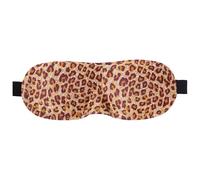 Trimming Shop 3D Sleep Eye Mask with Adjustable Strap Luxury Blindfold Sleep Mask Men & Women Light Blocking Eye Blinder Soft & Comfortable Sleep Mask for Travel Sleeping (Leopard Printed Orange)