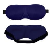 Trimming Shop 3D Sleep Eye Mask with Adjustable Strap Luxury Blindfold Sleep Mask Men & Women Light Blocking Eye Blinder Soft & Comfortable Sleep Mask for Travel Sleeping (Navy Blue)