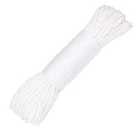 Trimming Shop 3mm Blind Cord Braided Nylon String for Aluminum Blind Shade, Windows, Repair Roman Shade, Gardening Plant & DIY Craft Projects, White, 25 Metres