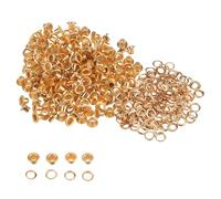 Trimming Shop 3mm Brass Eyelets with Washers, Durable & Rust - Proof Grommets for Baby Dolls, DIY Projects, Arts & Crafts Decoration, Clothing Tags (Rose Gold, 100pcs)