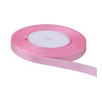 Trimming Shop 3mm Double Sided Satin Ribbon 25 Metres Roll - 100% Polyester Craft Ribbon for Gift Wrapping, Bow Making, Sewing, Wedding Decoration, Hair Accessories & DIY Crafts, Baby Pink