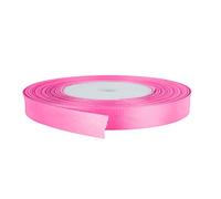Trimming Shop 3mm Shocking Pink Satin Ribbon for Gift Wrapping, 25M Double Sided Polyester Ribbon Roll Balloon Ribbon for Crafting Bouquets, Cake, Wedding Decoration DIY Hair Accessories, Sewing