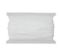 Trimming Shop 3mm Wide White Elastic Band Thin Earloop Round Cord, Soft & Comfortable Stretchy Elastic String for Sewing, Handmade DIY Crafts, 5 Metres Long