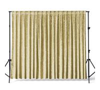 Trimming Shop 3x3m Gold Crushed Velvet Backdrop - 8cm Rod Pocket
