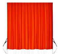 Trimming Shop 3x3M Red Wrinkle-Free Spandex Backdrop Curtain, 160GSM - Seamless Polyester Fabric Panel for Weddings, Parties, Baby Showers, Stage & Photography Decoration