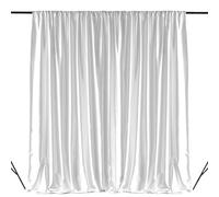 Trimming Shop 3x3m White Blackout Photography Backdrop - 100% Polyester Anti-Wrinkle, Washable 190GSM Opaque Fabric for Video, Photo Booths, Weddings, Trade Shows, & Privacy Screens