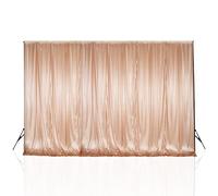 Trimming Shop 3x6m Rose Gold Polyester Backdrop Curtain Wrinkle Free Fabric