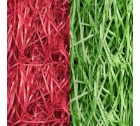 Trimming Shop 400gm Red & Green Shredded Tissue Paper, Decorative Gift Packaging Hamper Filler, Soft Dust free Paper Shreds for Hampers & Boxes Stuffing, Weddings, Birthday & Christmas Wrapping