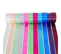 Trimming Shop 40mm Double-Sided Satin Polyester Ribbon Rolls - 11 Colour Pack for Gift Wrapping, Floral Bows, Wedding Decorations, Fabric Crafts & Party DIY Projects - 25M Each, Sewing Craft Accessory