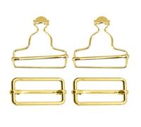Trimming Shop 40mm Gold Dungaree Buckles Clip for Brace, 2pcs