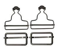 Trimming Shop 40mm Gunmetal Dungaree Buckles Clip for Brace, 50pcs