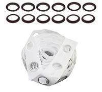 Trimming Shop 40mm Plastic Curtain Eyelets with 2 Metres Grommet Heading Curtain Tape for Window, Door, Room Curtains, DIY Drapery Supplies (Brown, 16pcs)