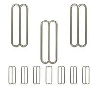 Trimming Shop 40mm Silver Tri - Glide Slider Metal Bra Buckle - Pack of 10