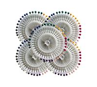 Trimming Shop 40pcs Pearl Head Pins, 38mm x 0.6mm, 8 Colours, Pack of 5 | Multi-Colour Sewing Pins, Floral Corsage Bouquet Berry Pins for DIY Crafts Projects, Dressmaking, Patchwork and Decorating