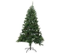 Trimming Shop 4ft Alpine Artificial Christmas Tree, 100 Warm White Lights | Realistic Green PVC Pine Tree With 316 Bushy Tips & Sturdy Foldable Metal Base For Homes, Offices & Restaurants