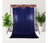 Trimming Shop 4ft x 9ft Royal Blue Sequin Backdrop Photography Background Shiny Fabric Glitter Curtain Backdrop Photo Studio Background for Birthday Wedding Reception Party Christmas Decoration
