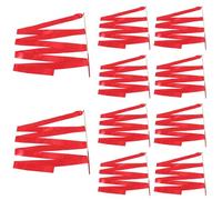 Trimming Shop 4M Gymnastics Ribbon Wand, Satin Dance Streamer for Ballet, Cheerleading, Baton Twirling, Rhythmic Gymnastics & School Performances, Red - 10pcs