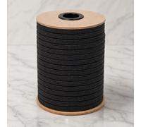 Trimming Shop 4mm Black Flat Elastic Band 100 Metres DIY Crafts Fabric Trim