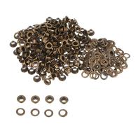 Trimming Shop 4mm Bronze Brass Eyelets Grommets Washers 100pcs Pack