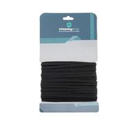 Trimming Shop 4mm Flat Elastic Band - 1/6 Inch Black Elastic Cord Wide Braided Stretch Strap Elastic String Rope for DIY Sewing Crafting, Dressmaking, Haberdashery and Clothing, Black, 1 Metre