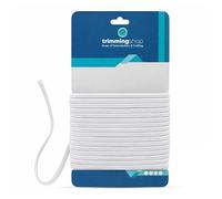 Trimming Shop 4mm White Flat Elastic Band 25 Metres Fabric Trim Dressmaking