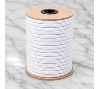 Trimming Shop 4mm White Flat Elastic Band 250 Metres DIY Crafts Dressmaking