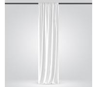 Trimming Shop 4x1m White Spandex Backdrop Photography Background | Smooth Pleated Drapes with Rod Pocket, Washable Photography Backdrop for Weddings, Parties, Events & Stage Décor