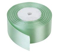 Trimming Shop 50mm Double Sided Satin Ribbon 25 Metres Roll - 100% Polyester Craft Ribbon for Gift Wrapping, Bow Making, Sewing, Wedding Decoration, Hair Accessories & DIY Crafts, Mint Green