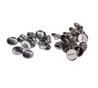 Trimming Shop 50pcs Blank Button Making Supplies 24.5mm Self Cover Tack Buttons Round Badge Button Parts for DIY Crafts, Repairing, Sewing, Clothing Decoration Handicraft