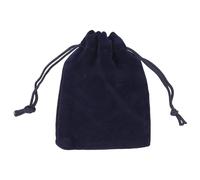 Trimming Shop 50pcs Small Velvet Bags with Drawstring - Navy Blue, 7x9cm