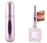 Trimming Shop 5ml Mini Portable Perfume Atomiser, Refillable Atomiser Bottle Portable Mini Spray Travel Bottle, Convenient, Leak-proof & Easy to Refill for Purse, Handbag & Pocket, Light Pink (Matt)