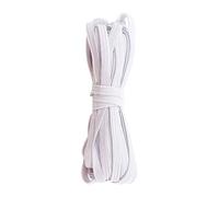 Trimming Shop 5mm 1/5 Inch White Flat Elastic Band for Sewing, 1 Metre Long Braided Stretch Strap Elastic Wide String Rope for Sewing, DIY & Art, Crafting, Dressmaking, Haberdashery and Clothing