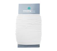 Trimming Shop 5mm 1/5 Inch White Flat Elastic Band for Sewing, 25 Metre Long Braided Stretch Strap Elastic Wide String Rope for Sewing, DIY & Art, Crafting, Dressmaking, Haberdashery and Clothing