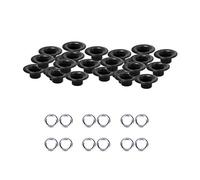 Trimming Shop 5mm Brass Eyelets with Washers, Durable & Rust - Proof Grommets for DIY Projects, Arts & Crafts, Shoes, Clothing, Bags Decoration (Matt Black, 100pcs)
